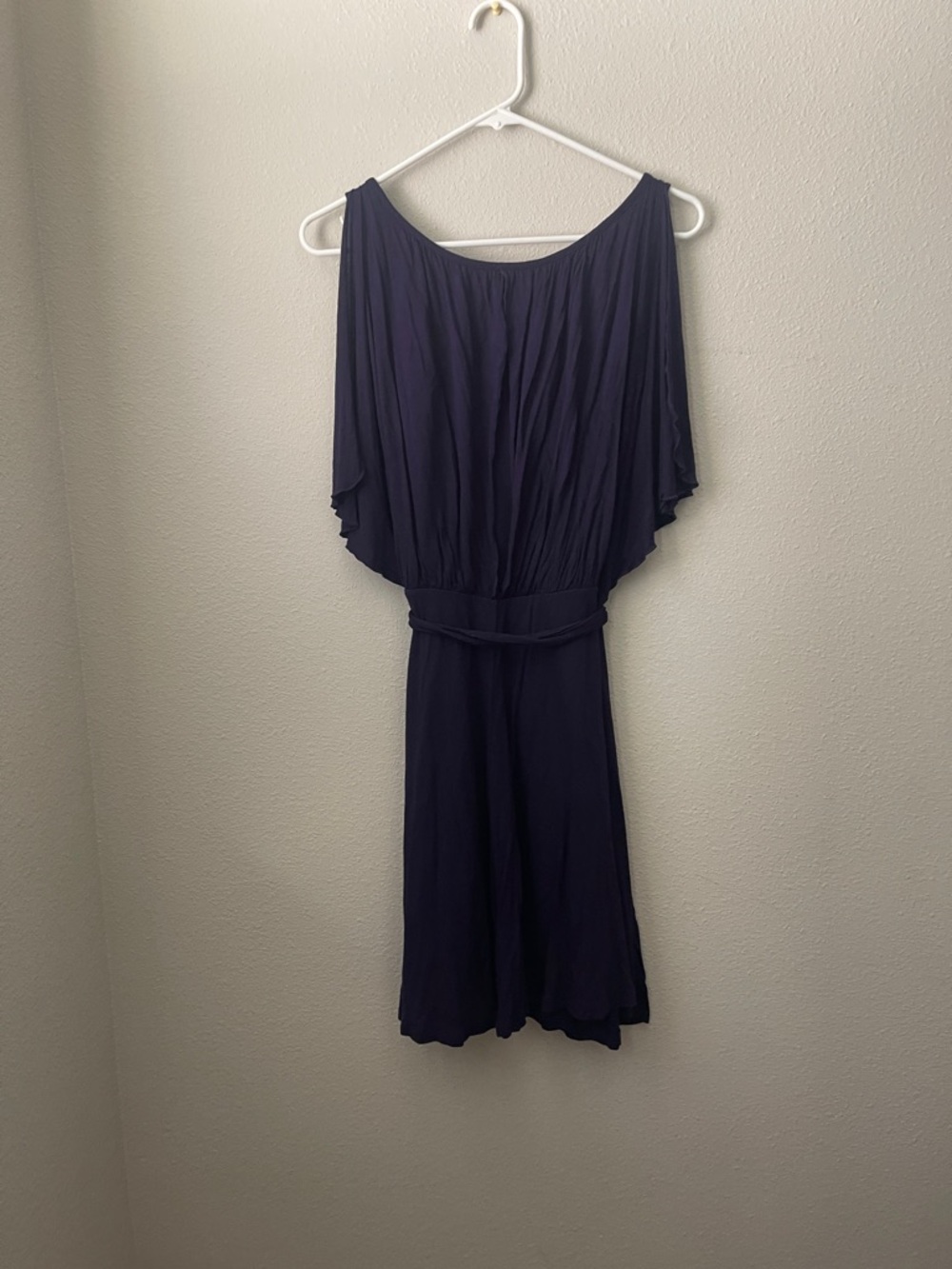 Forever 21 Navy Midi Dress with Belted Waist